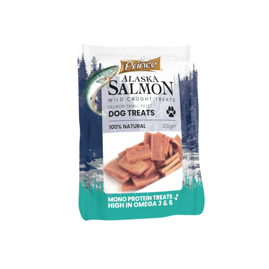 PRINCE Alaska Salmon Small Fillet - skanėstas šunims 100g