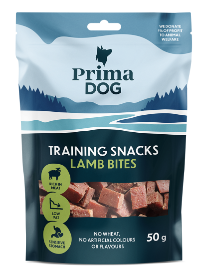 Prima Dog Training Snakcks Lamb Bites - dresūros skanėstai šunims 50g.