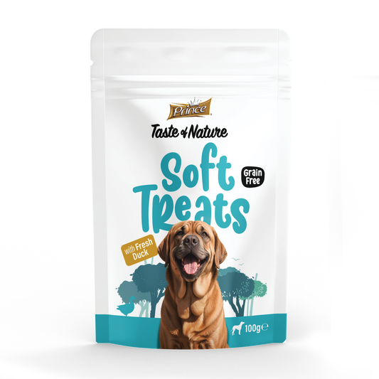 Prince Soft Treats with Fresh Duck - minkšti skanėstai su šviežia antiena 100g.
