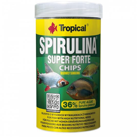 Tropical Spirulina Super Forte chips - maistas žuvims