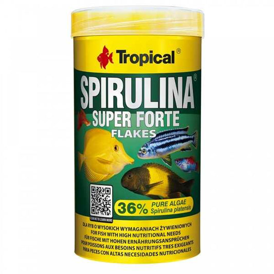Tropical Spirulina Super Forte flakes - maistas žuvims