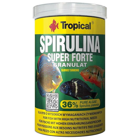Tropical Spirulina Super Forte granulat - maistas žuvis