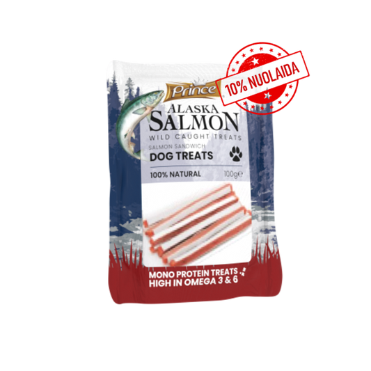 PRINCE Alaska Salmon Sandwich - skanėstas šunims 100g