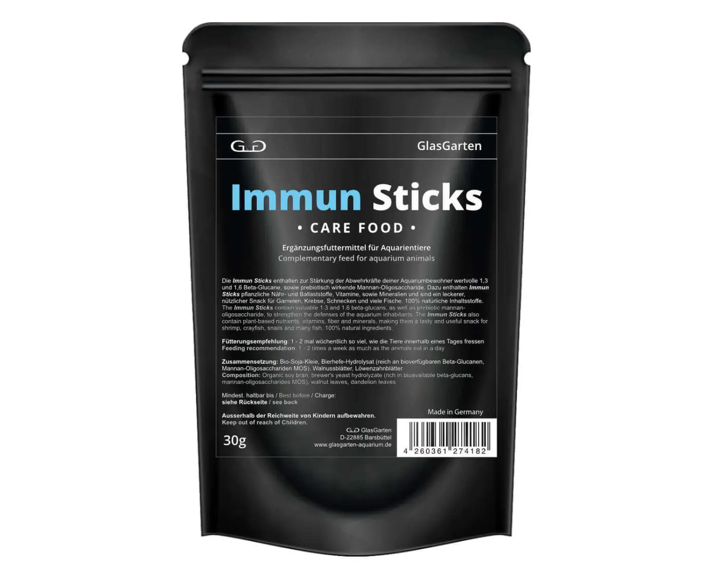 GlasGarten - Care Food Immun Sticks 30g.