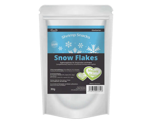 GlasGarten - Shrimp Snacks Snow Flakes Chard-Spinach 30g.